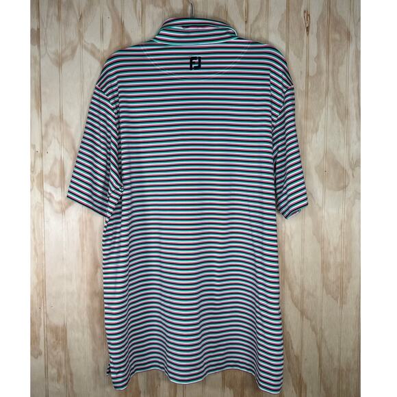 FootJoy Men’s XL Striped Golf Polo Shirt Performance Stretch Moisture Wicking - Picture 2 of 8
